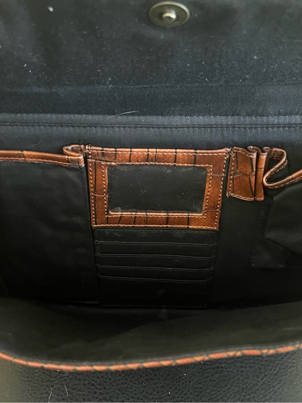 Coldwater Creek Brown Woven Leather Tote Bag - Picture 7 of 16